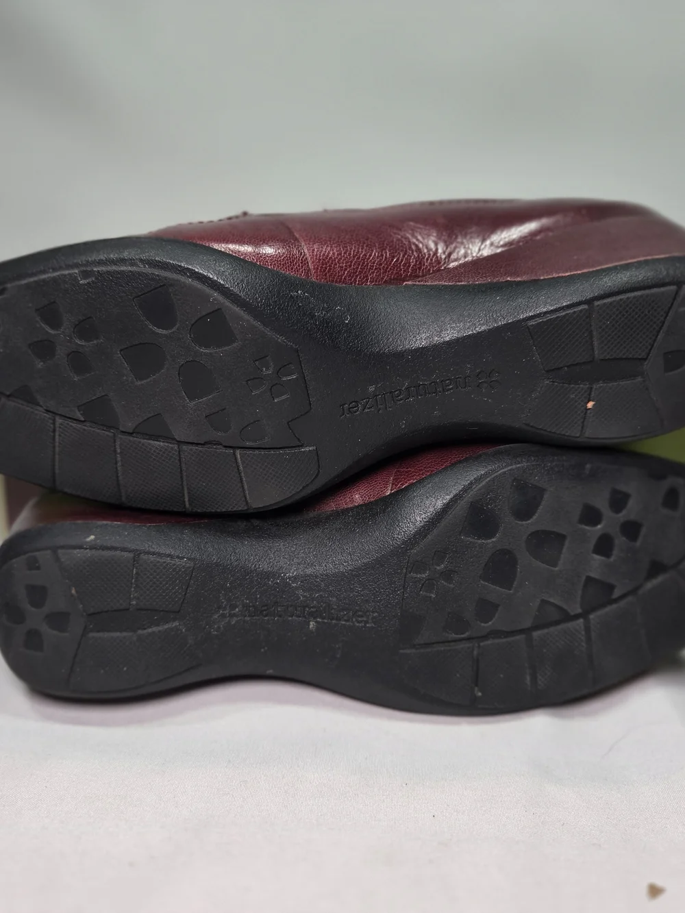 NATURALIZER Gable Mary Jane Shoes Womens 5.5 Burgandy Leather Low Wedge